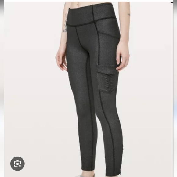 Lululemon Pants - Lululemon Scenic Route 7/8 Tight 24" Cargo Leggings Size 8 Gray Cropped